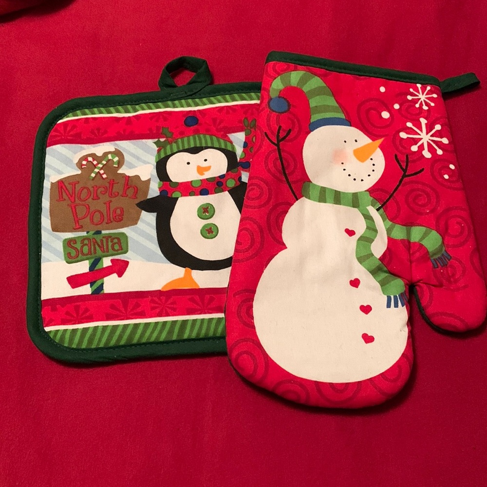 Christmas oven mitt / potholder